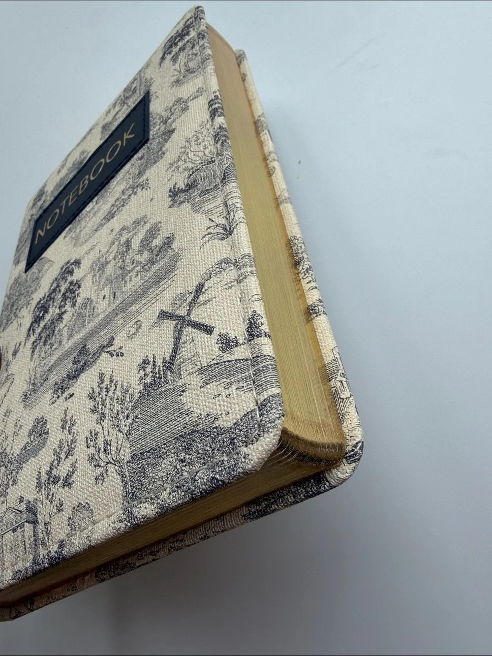 Onedesign Home Toile de Jouy Notebook Gold Gilded Edges Hardcover Journal